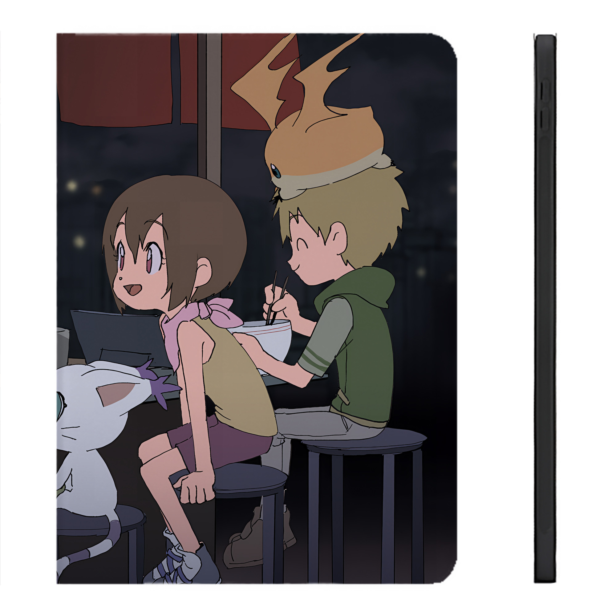 （画像用） Digimon デジタルモンスター/デジモン IPadケース ペンホルダー付き ブックスタイルデザイン